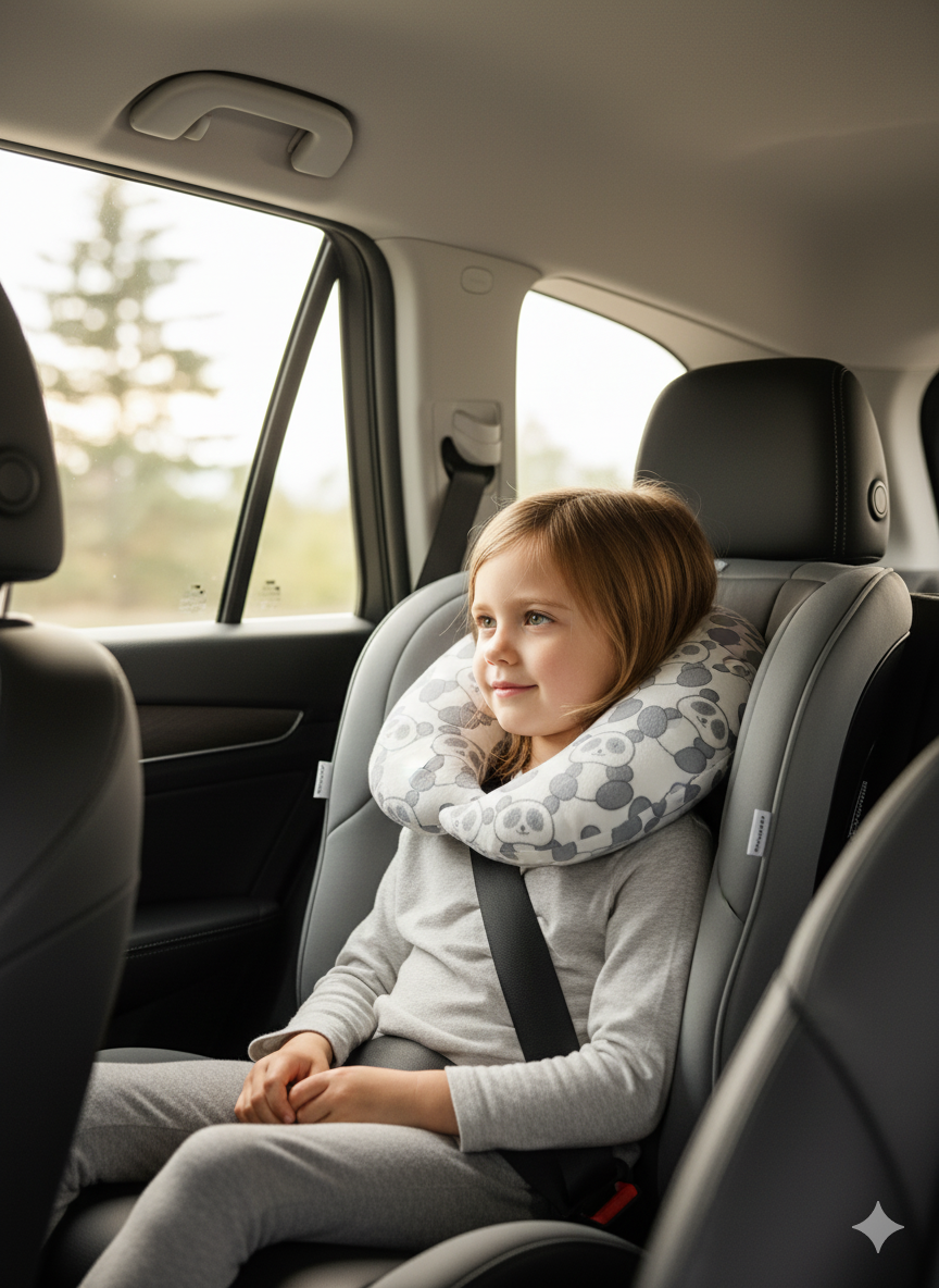 Mėnulio formos pagalvėlė su pandomis