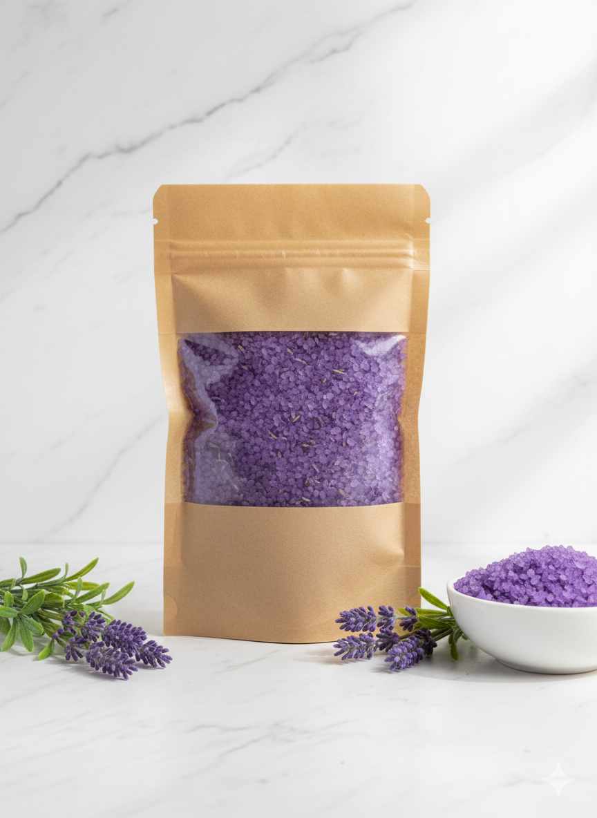 Levandų vonios druska