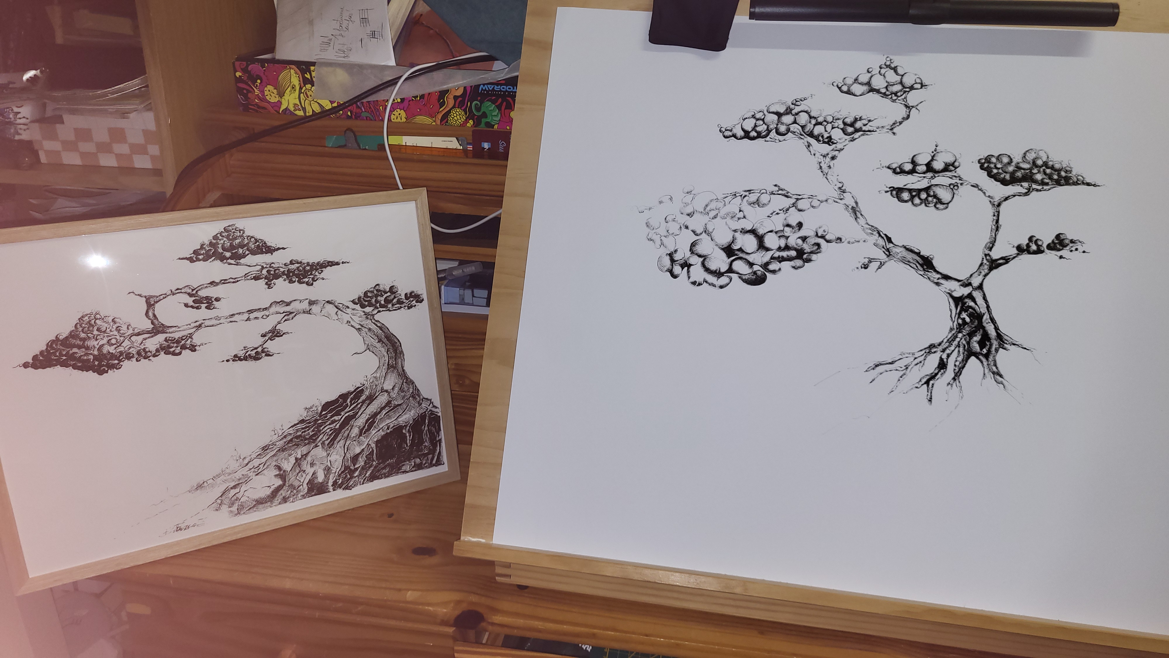 Hand-drawn Bubble Tree Art Nb 03