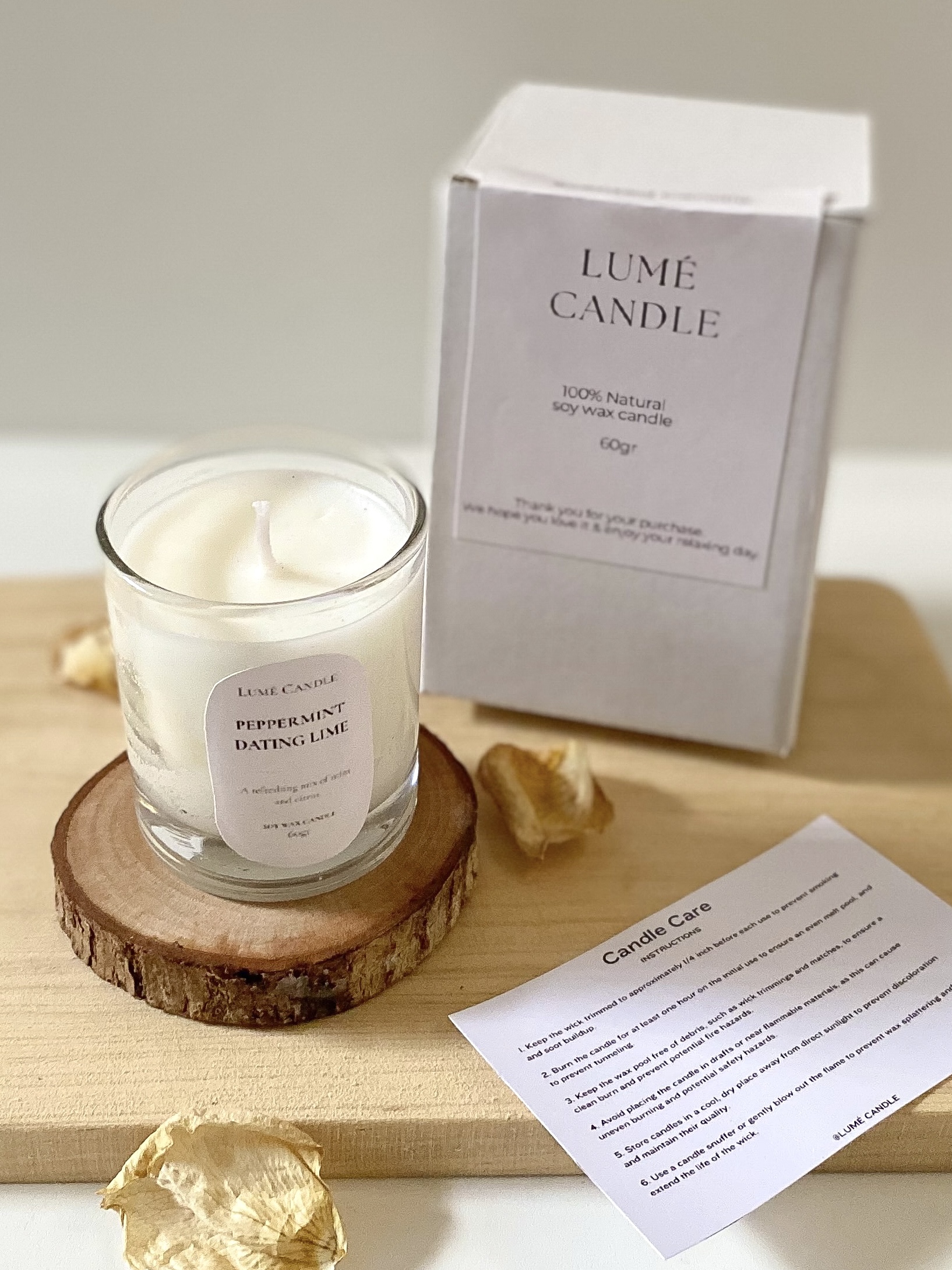 Lumé Candle Peppermint Dating Lime