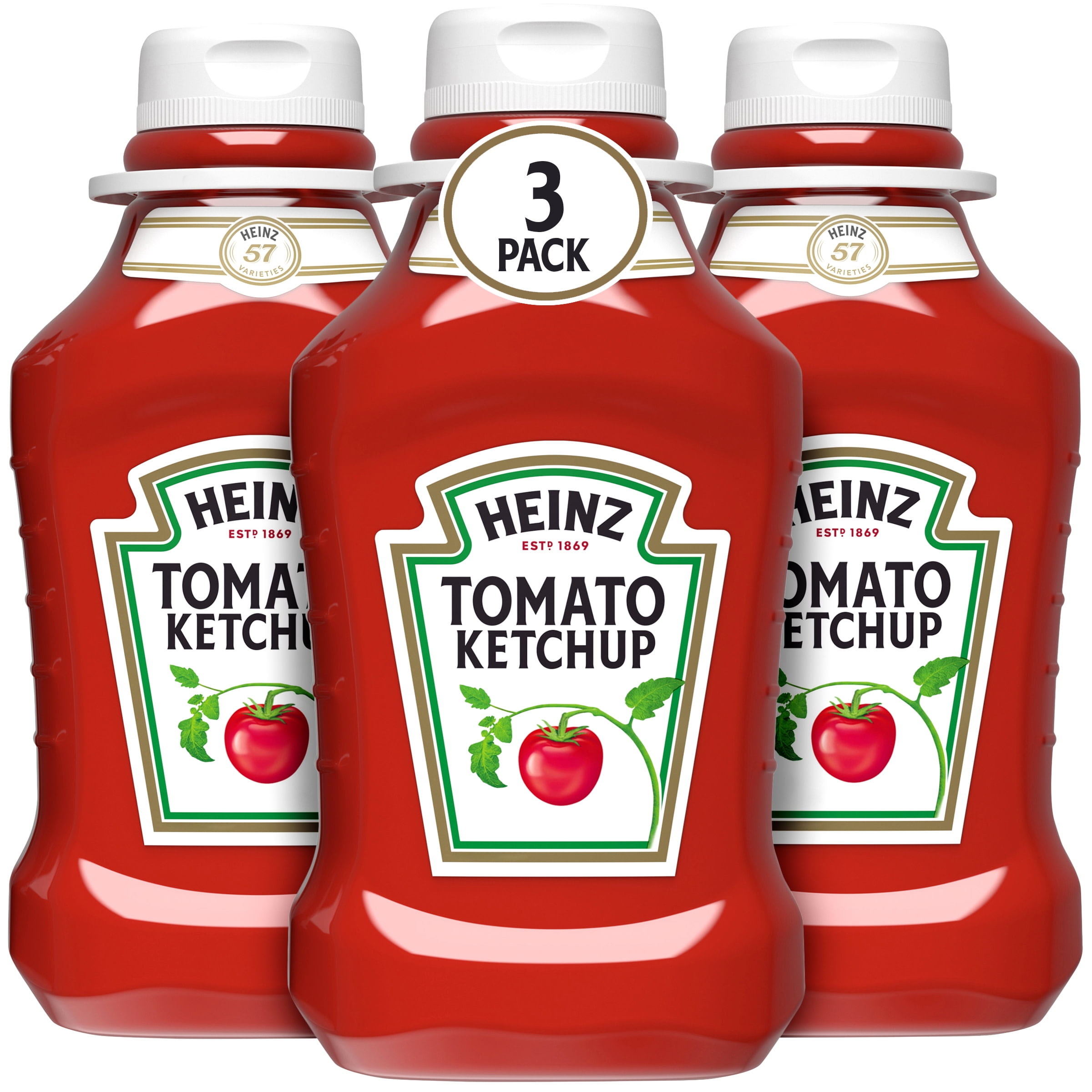 Heinz Tomato Ketchup, 3 ct Pack, 44 oz Bottles