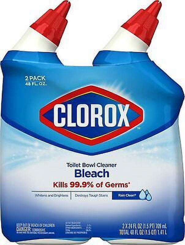 Clorox Rain Clean Toilet Bowl Cleaner with Bleach 24 oz. 2 Pack