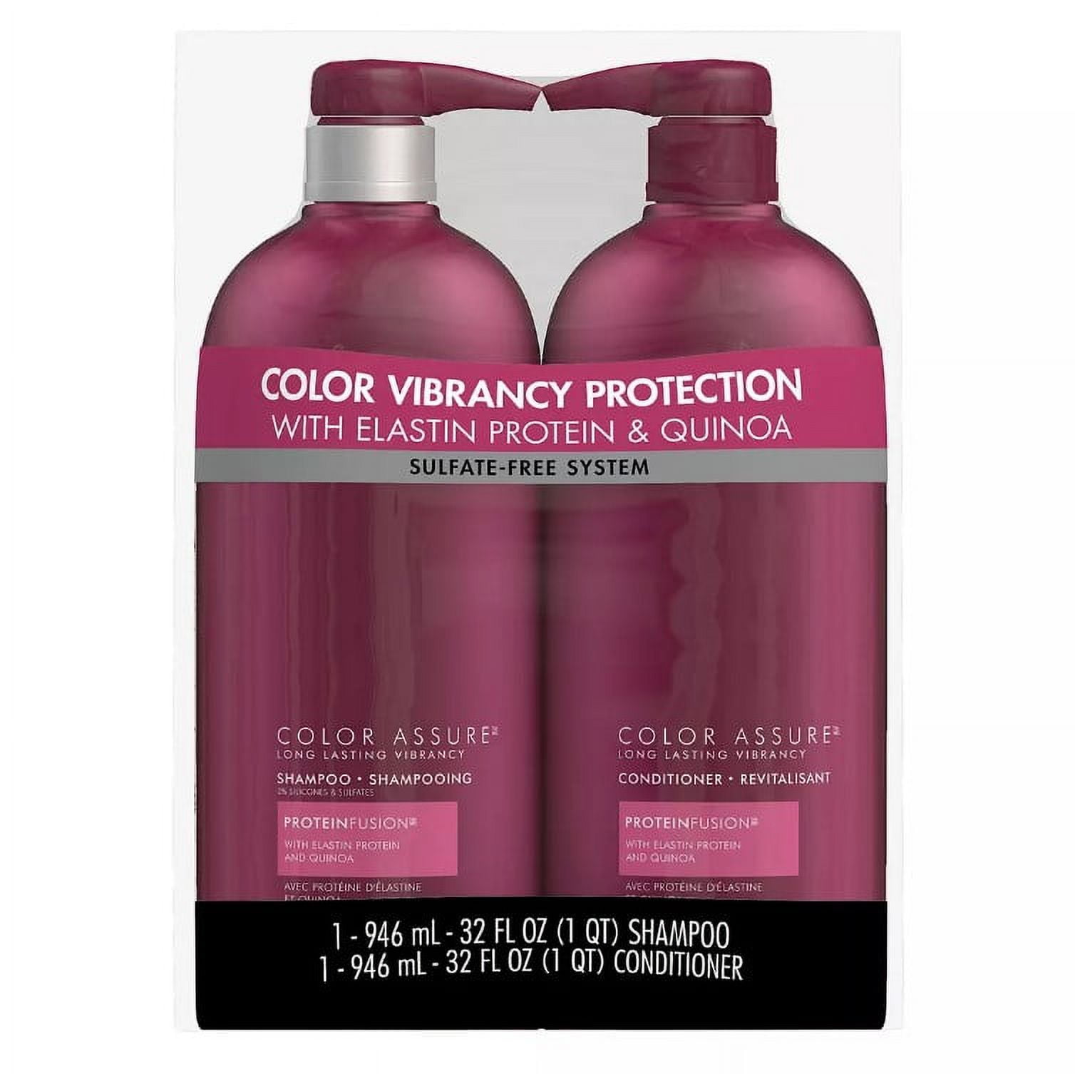 Nexxus Color Assure Shampoo and Conditioner for Color Treated Hair, 2 ct./32 oz.