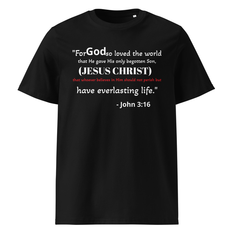 organic cotton t-shirt - John 3:16