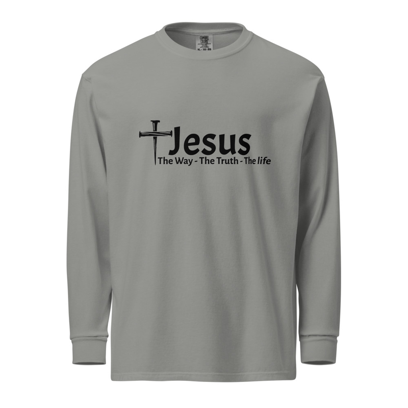 Garment-dyed heavyweight long-sleeve shirt