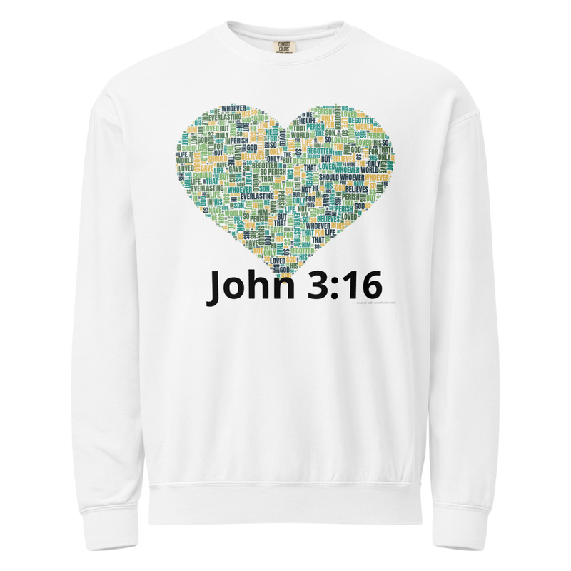 Unisex garment-dyed fleece crewneck sweatshirt