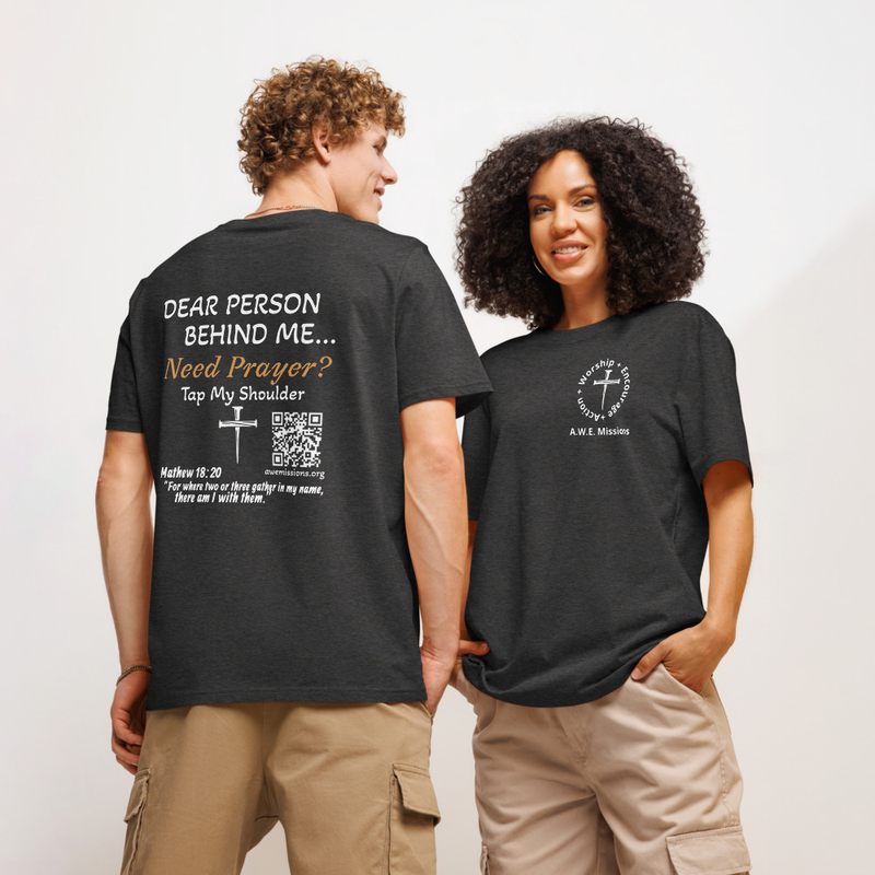 organic ribbed tshirt - AWE missions pray