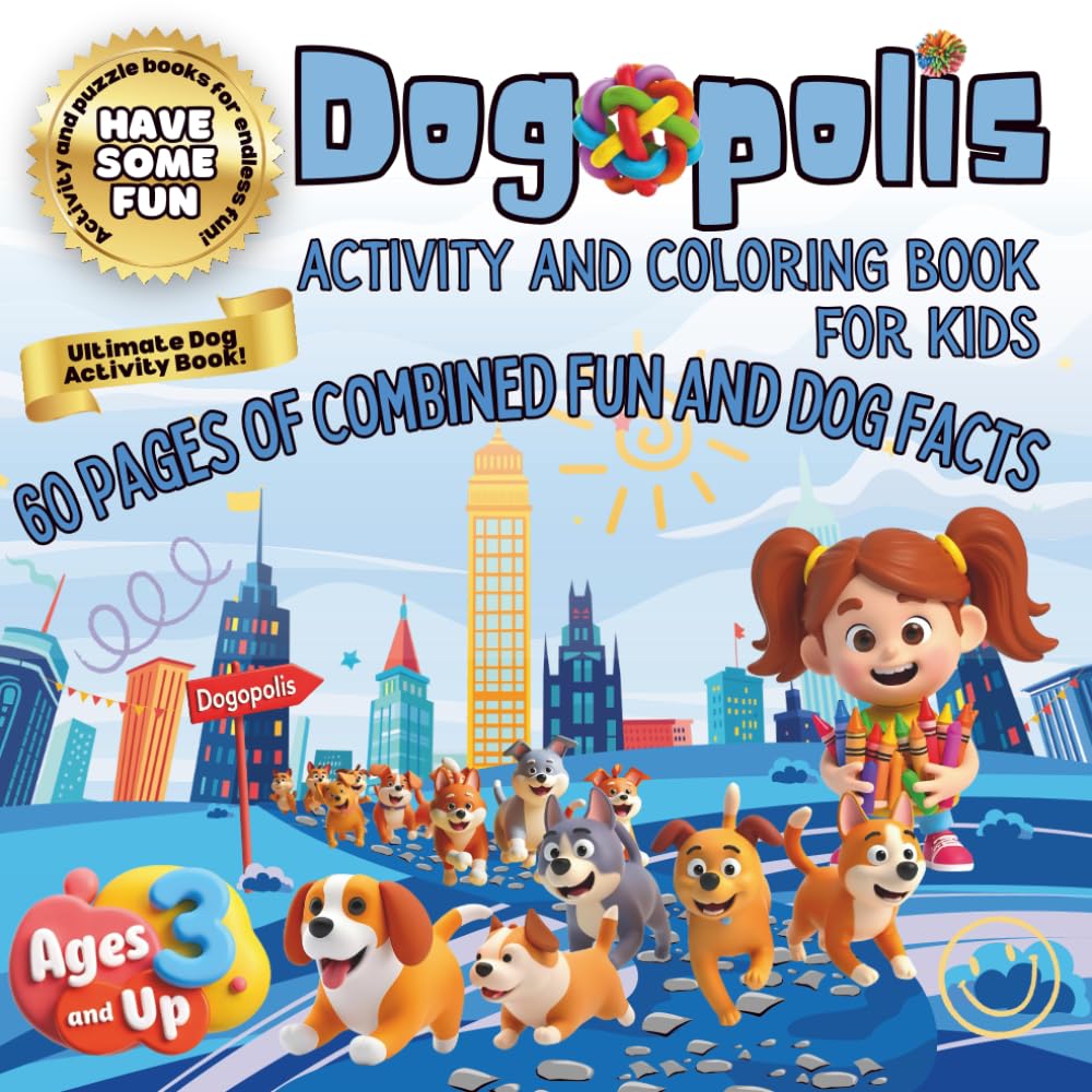 Dogopolis Activity and Coloring Book for Kids