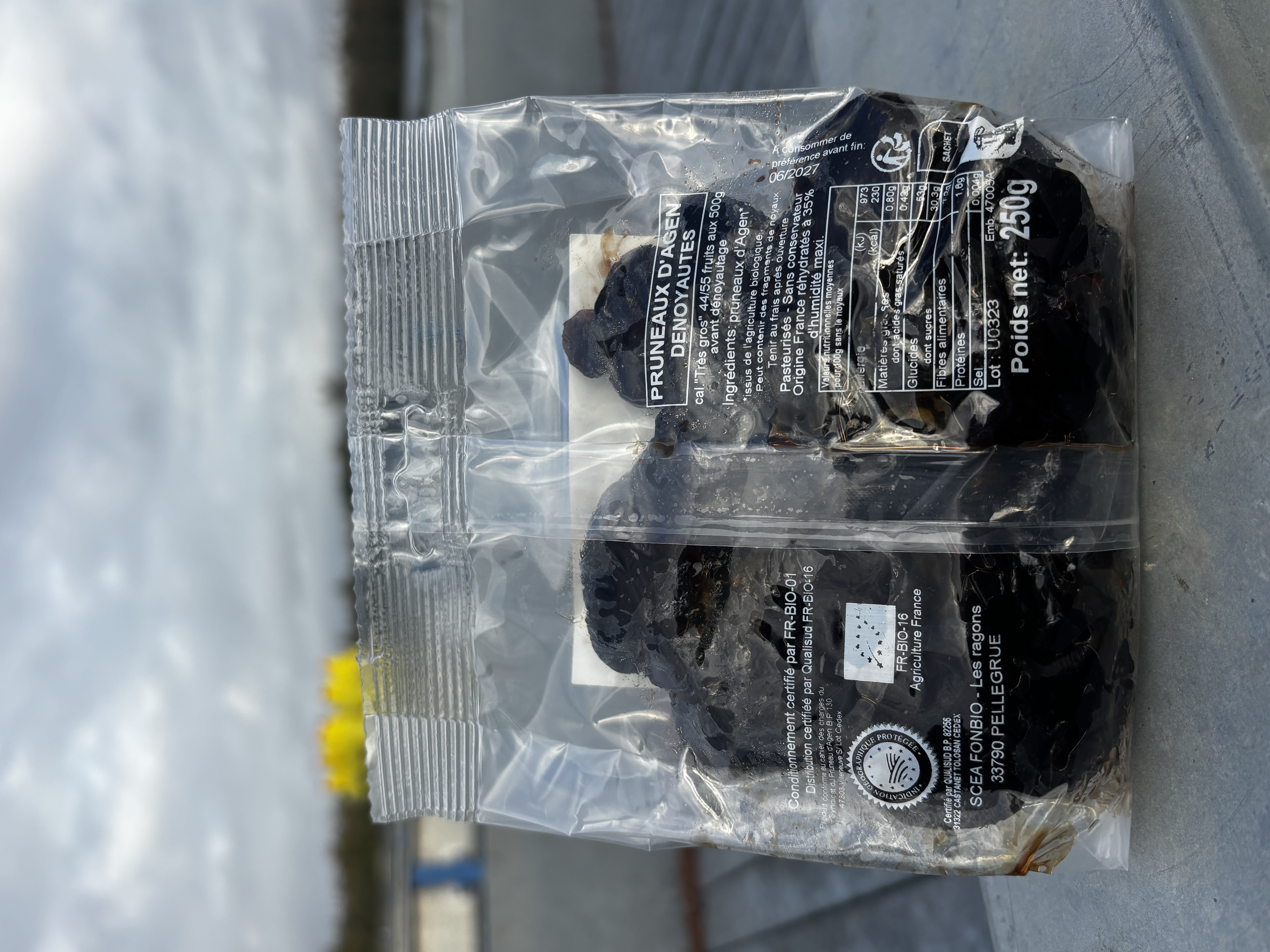 Pruneaux dénoyautés 250g