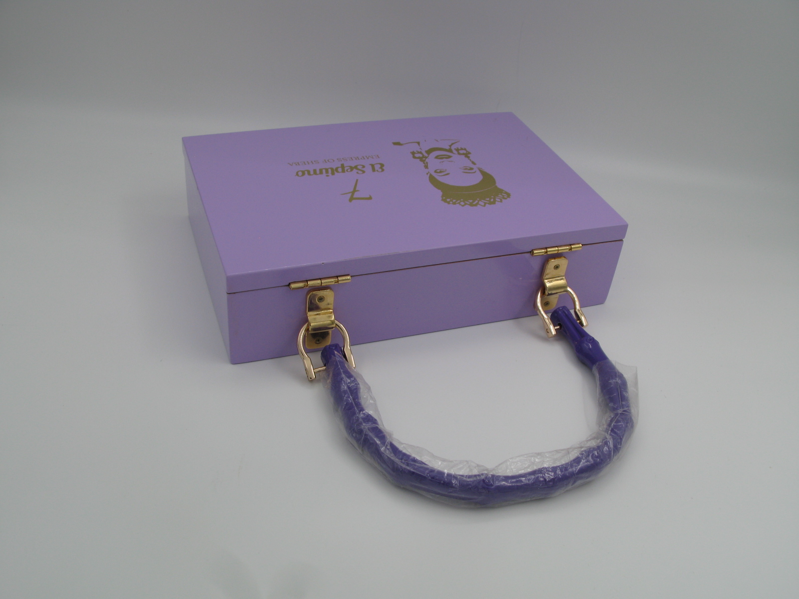 Lavender Wood Cigar Box Purse