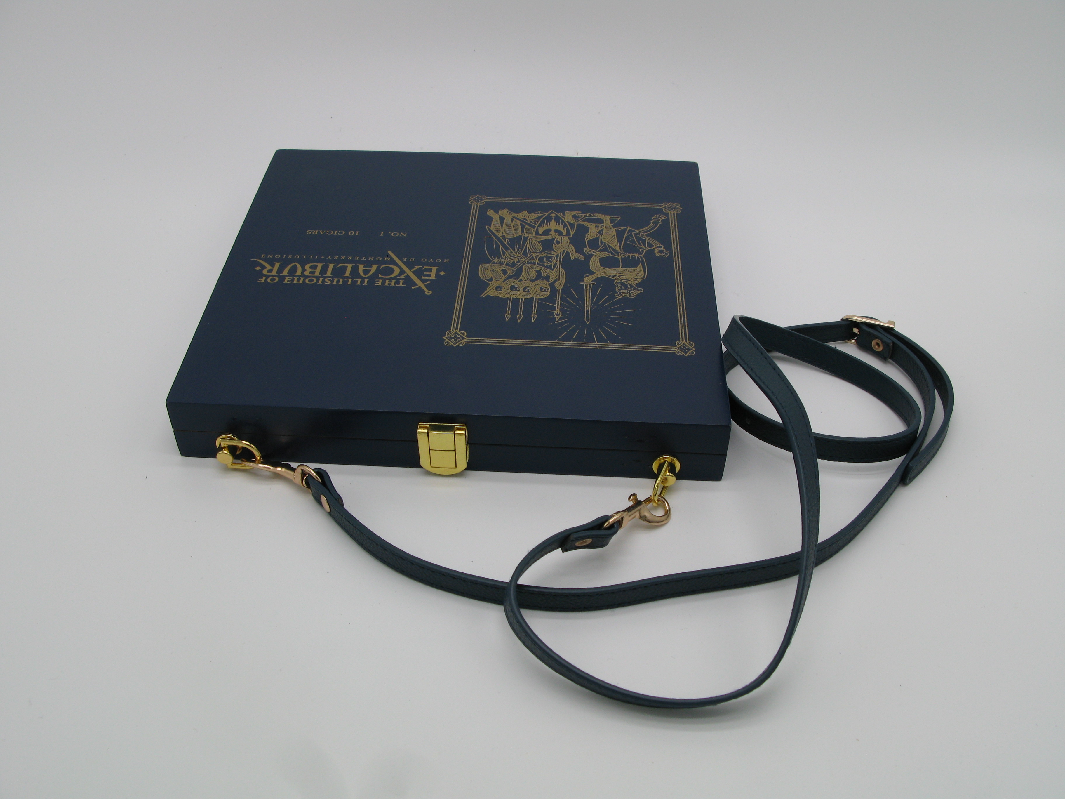 Elegant Blue Leather Purse