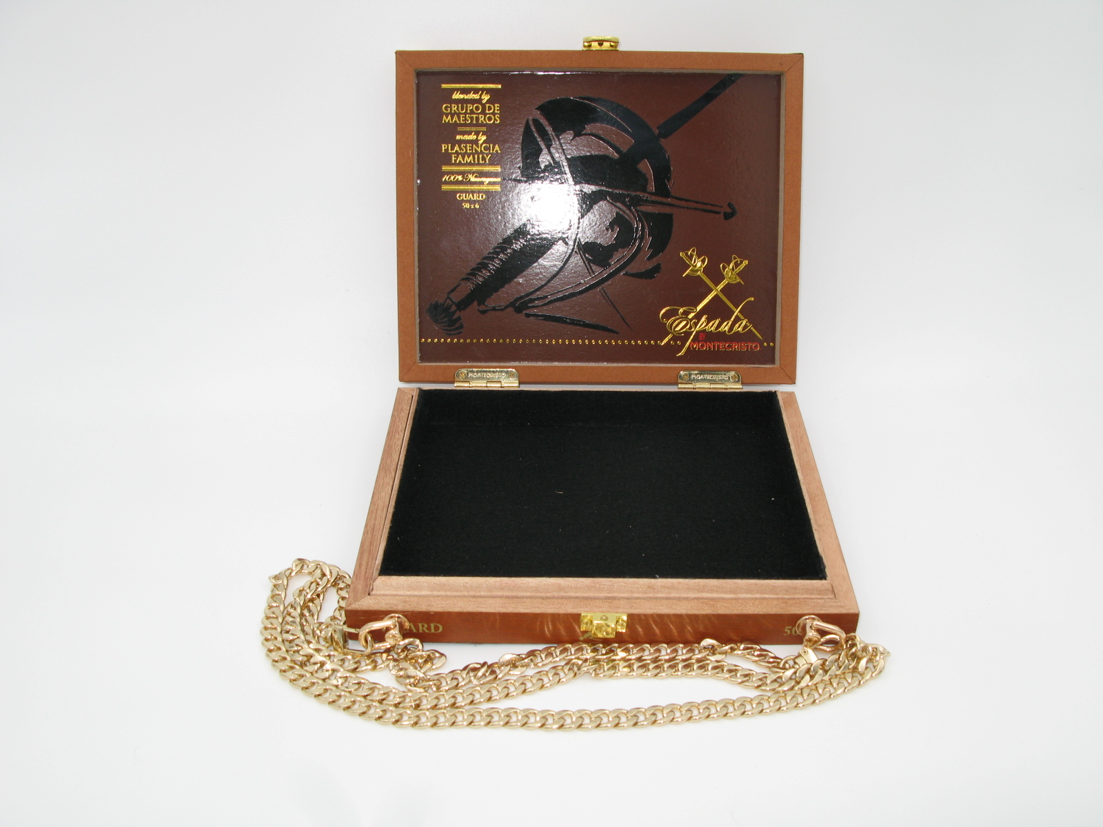 Brown Leather Clutch Bag with Chain Strap