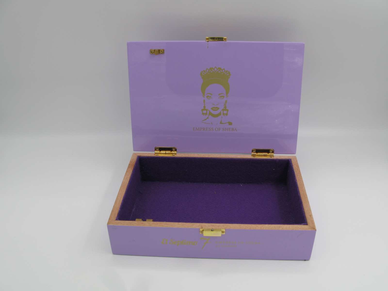 Lavender Wood Cigar Box Purse