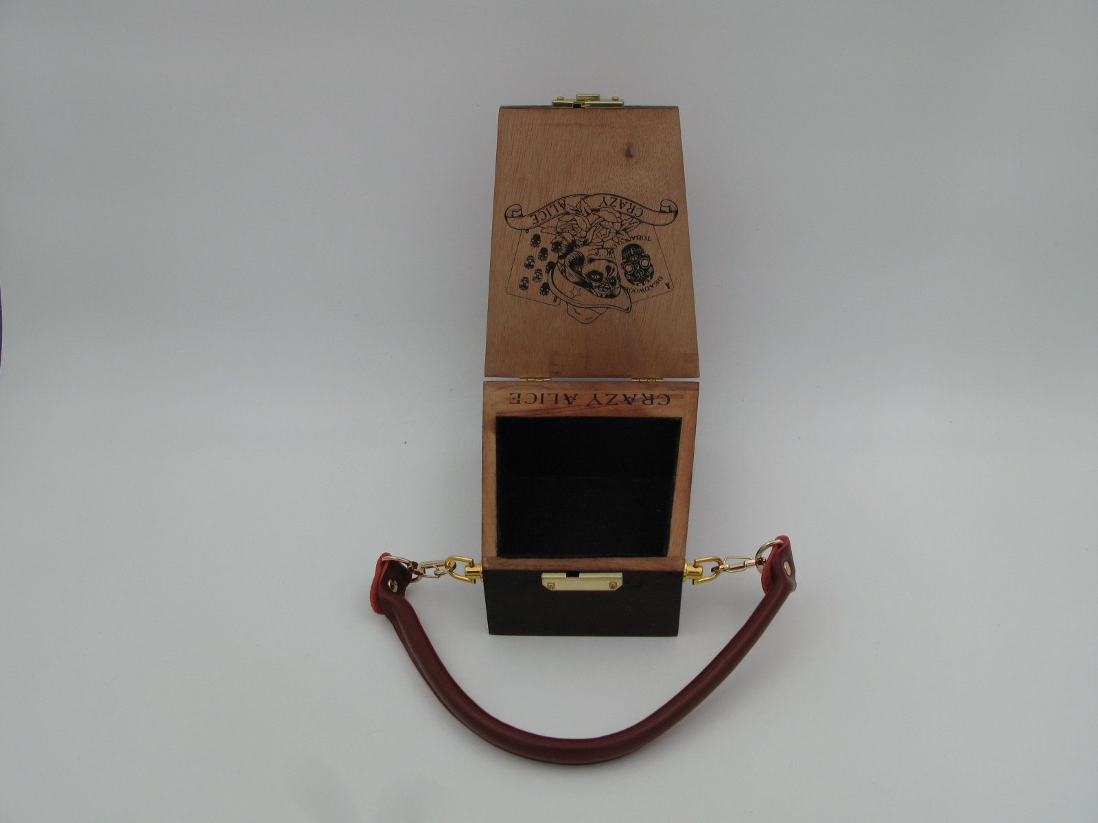 Crazy Alice Wooden Box Purse