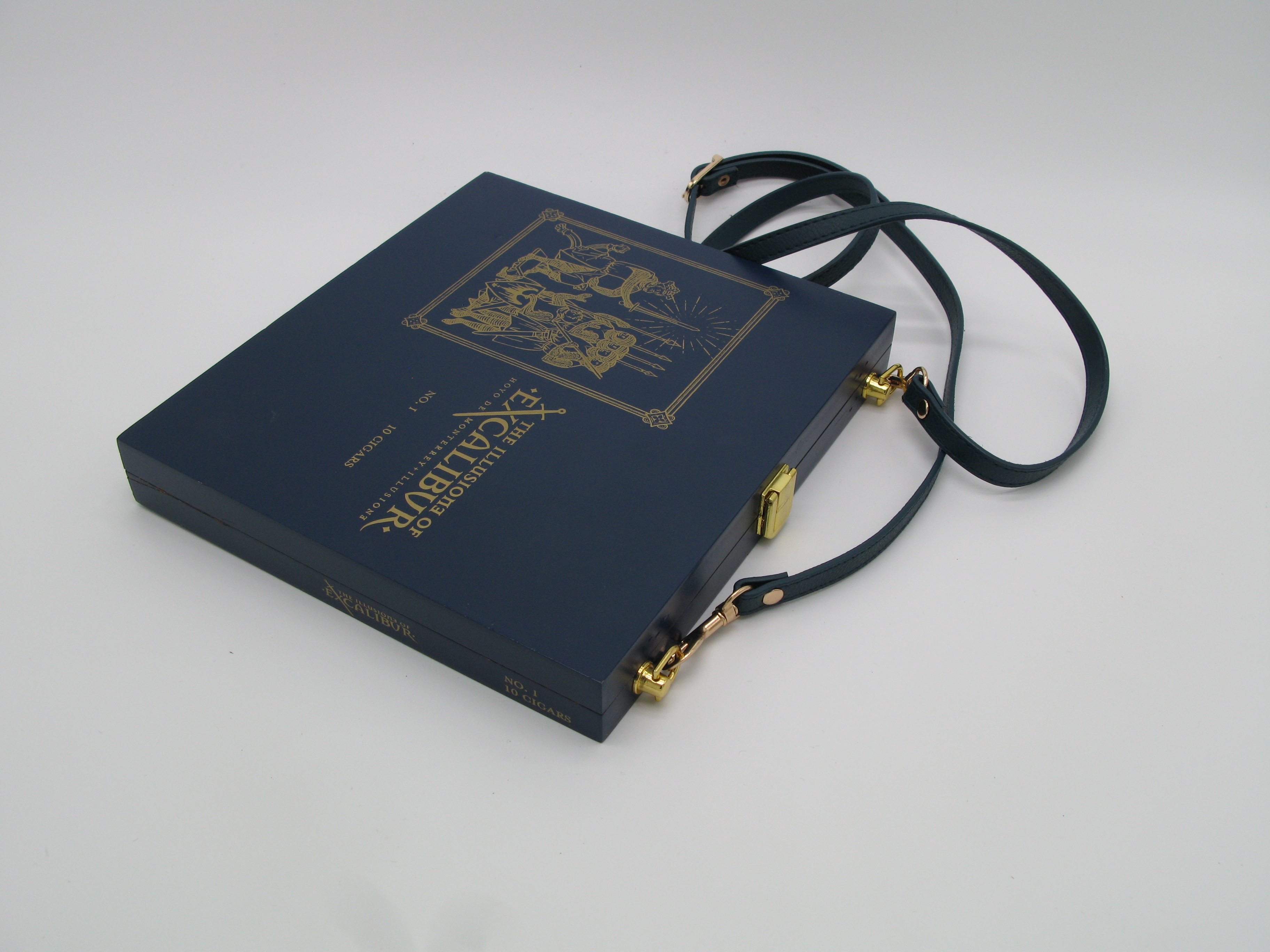 Elegant Blue Leather Purse