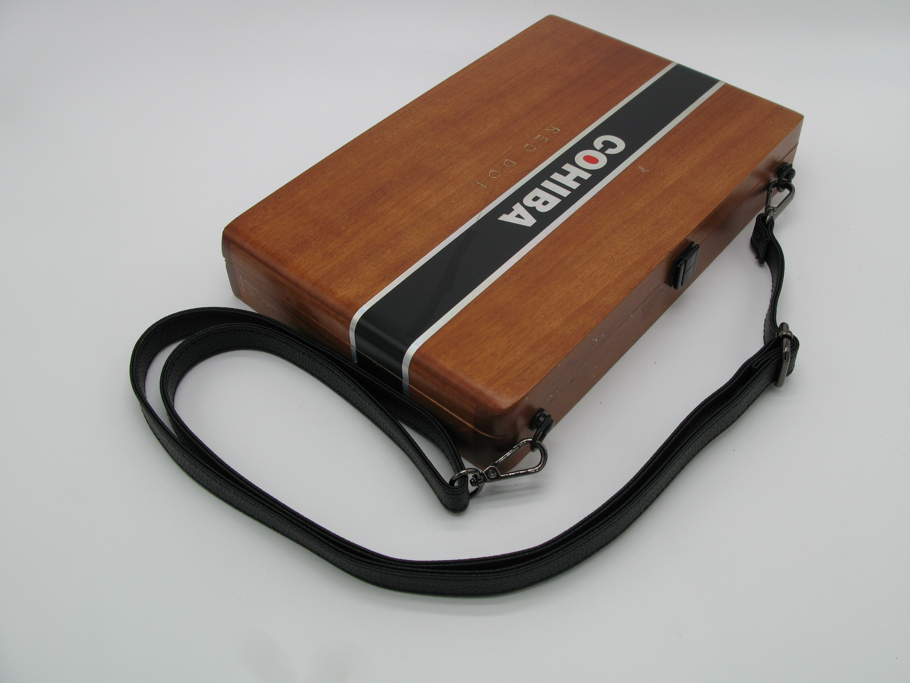 Cohiba Wooden Cigar Box Purse with Strap