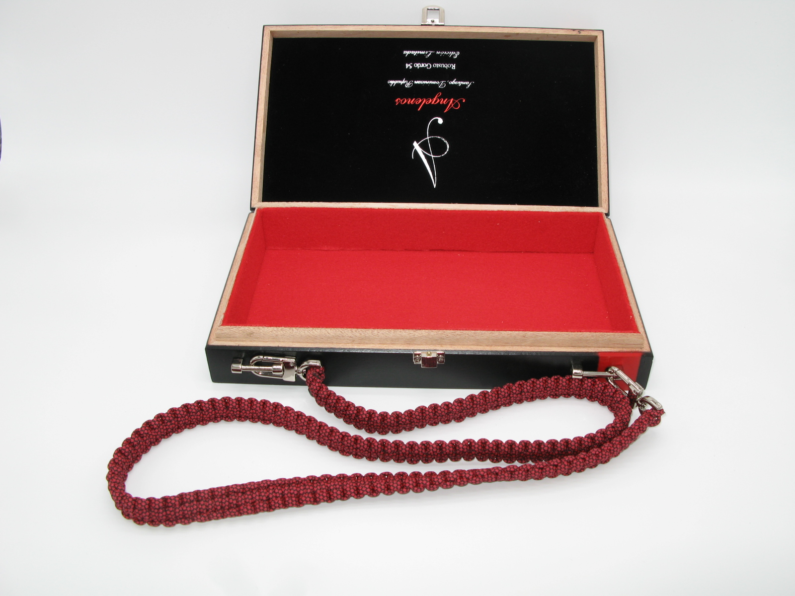 Cigar Box Purse with Red Paracord Strap