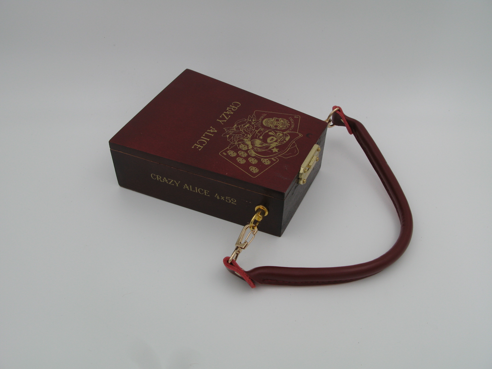 Crazy Alice Wooden Box Purse