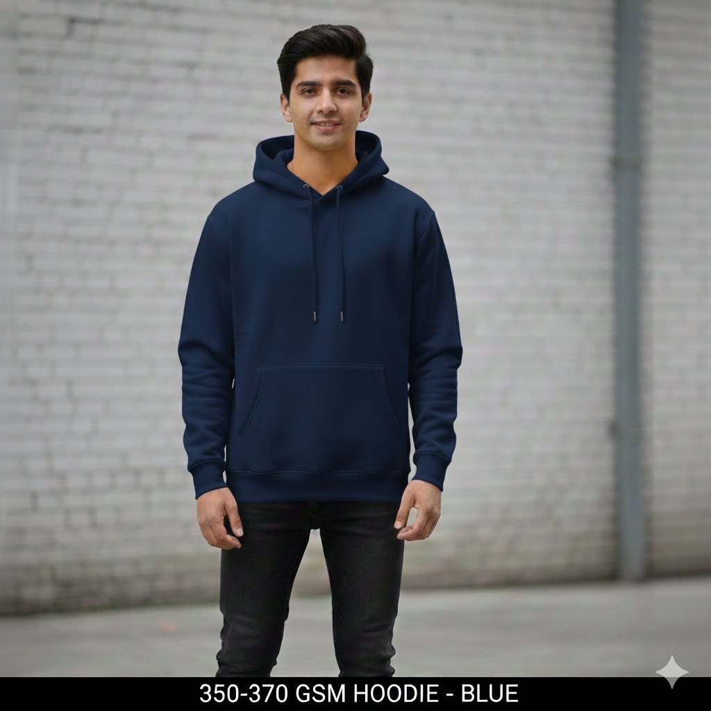 Blue 350-370 GSM Hoodie