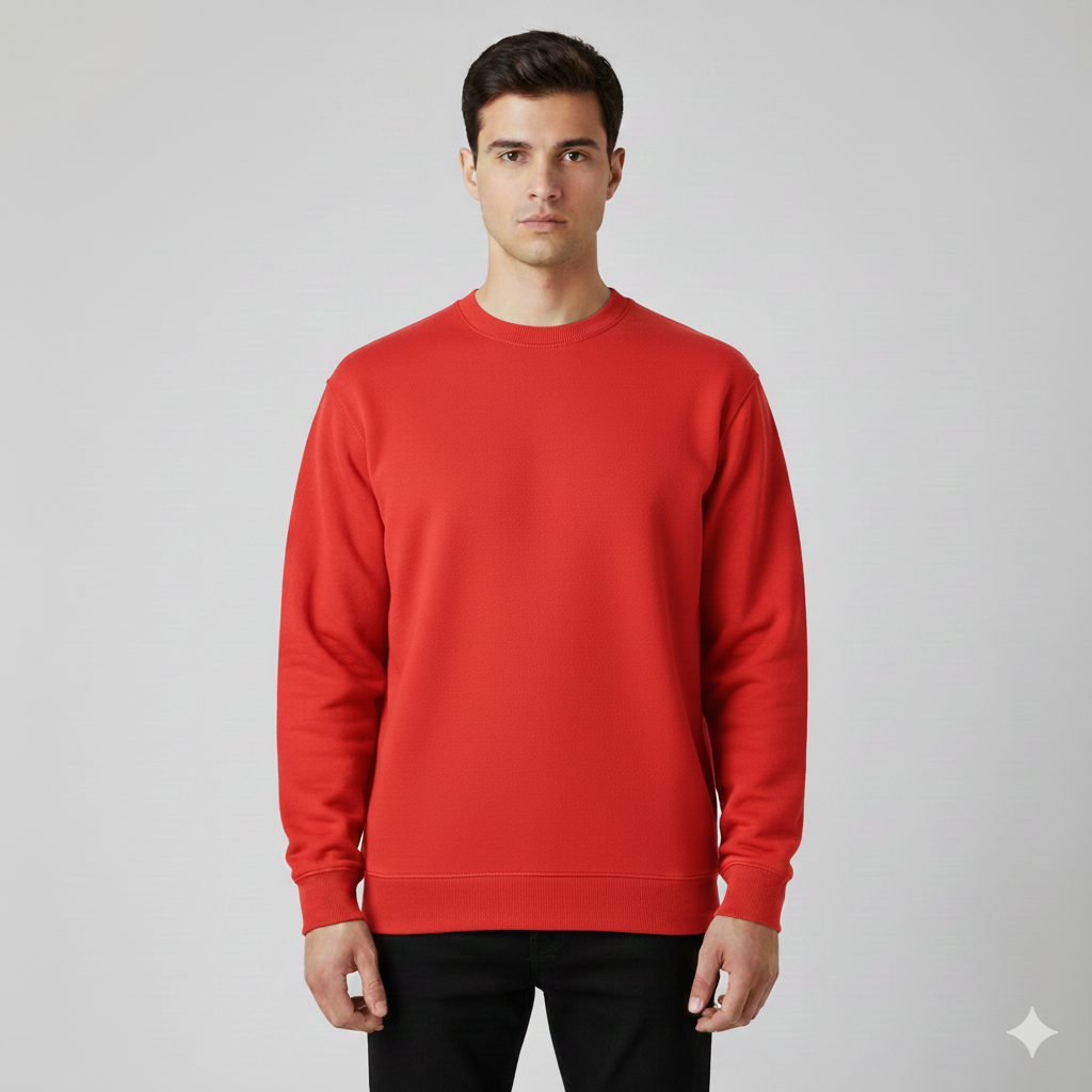 Classic Red Crewneck Sweatshirt