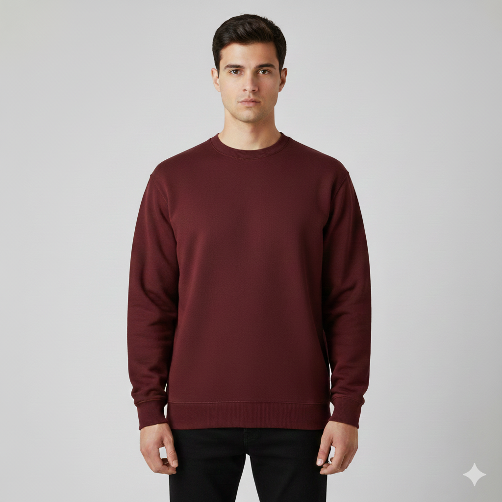Burgundy Crewneck Sweatshirt