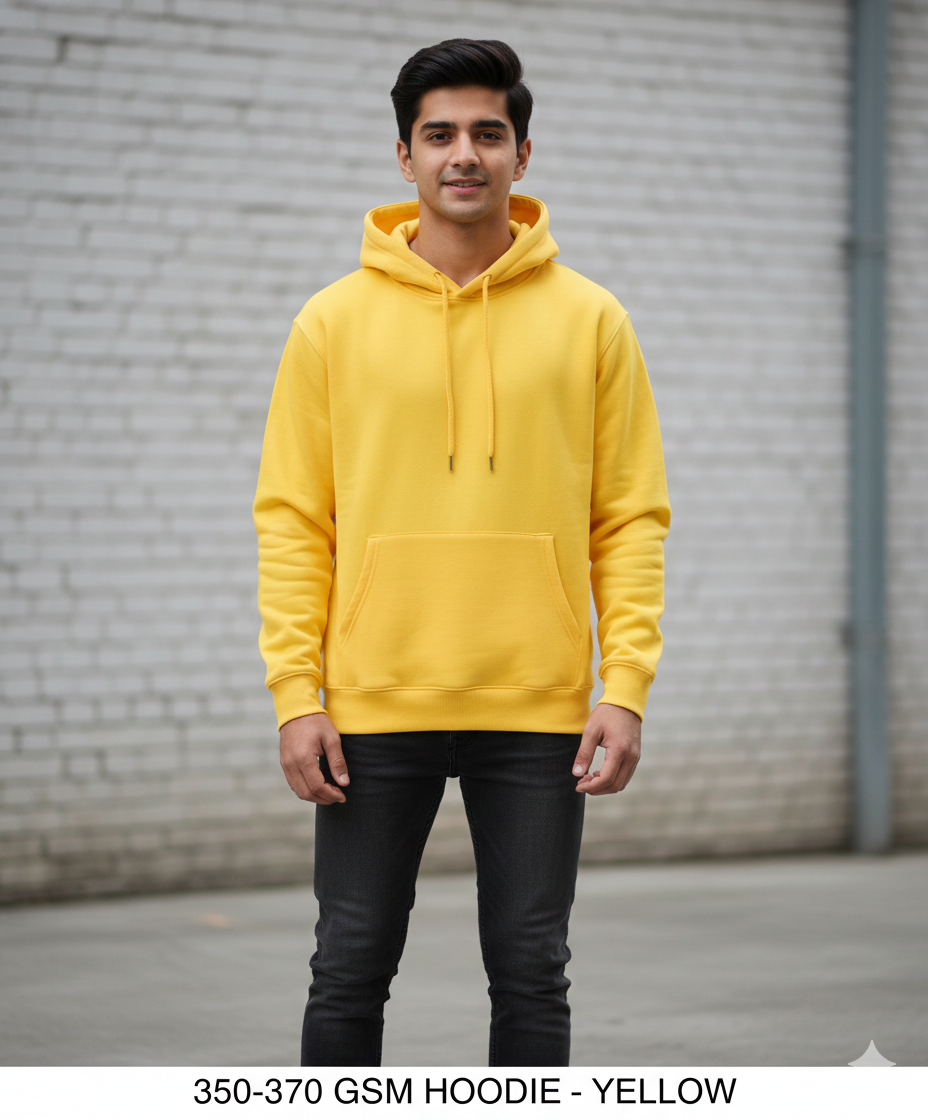 Yellow Hoodie (350-370 GSM)