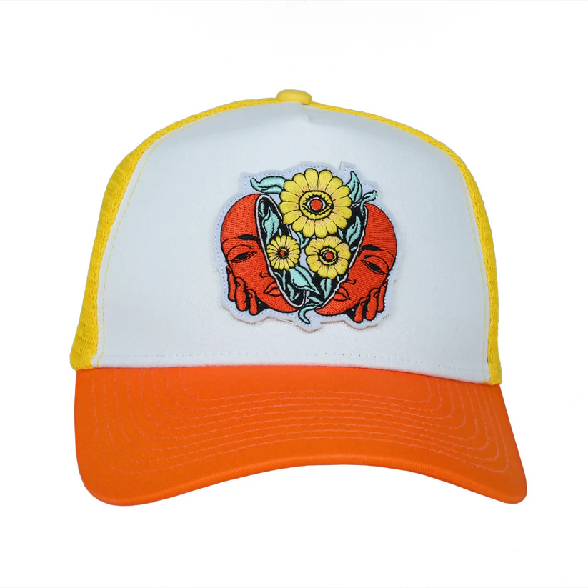 Sunflower Embroidered Trucker Cap