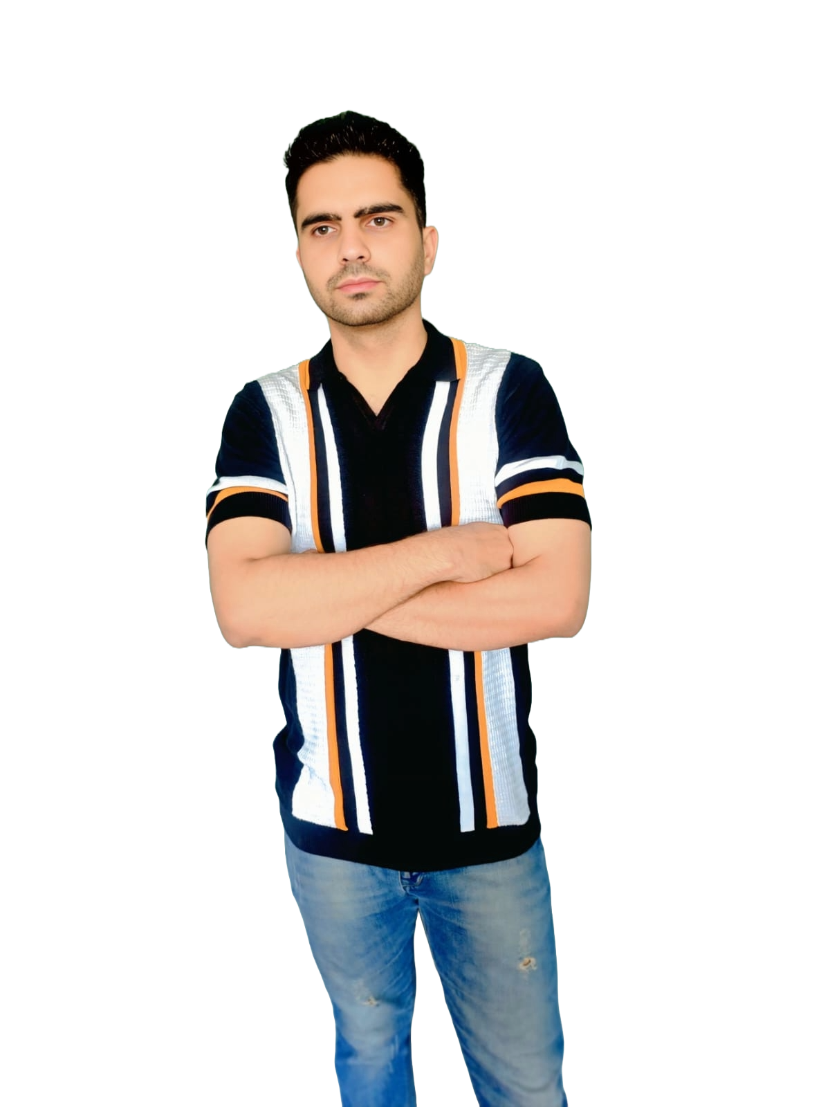 Men's Short Sleeve Knitted Polo Shirt