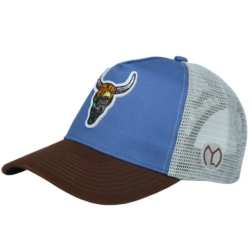 Embroidered Bull Trucker Cap