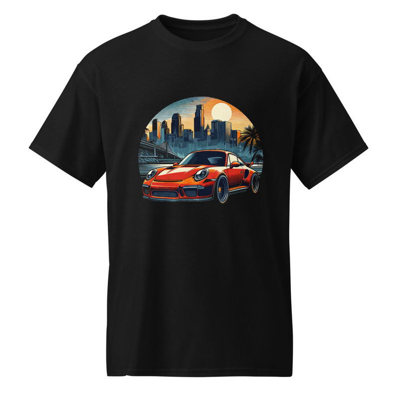 Playera Negra Sunset GT Edition para Hombre