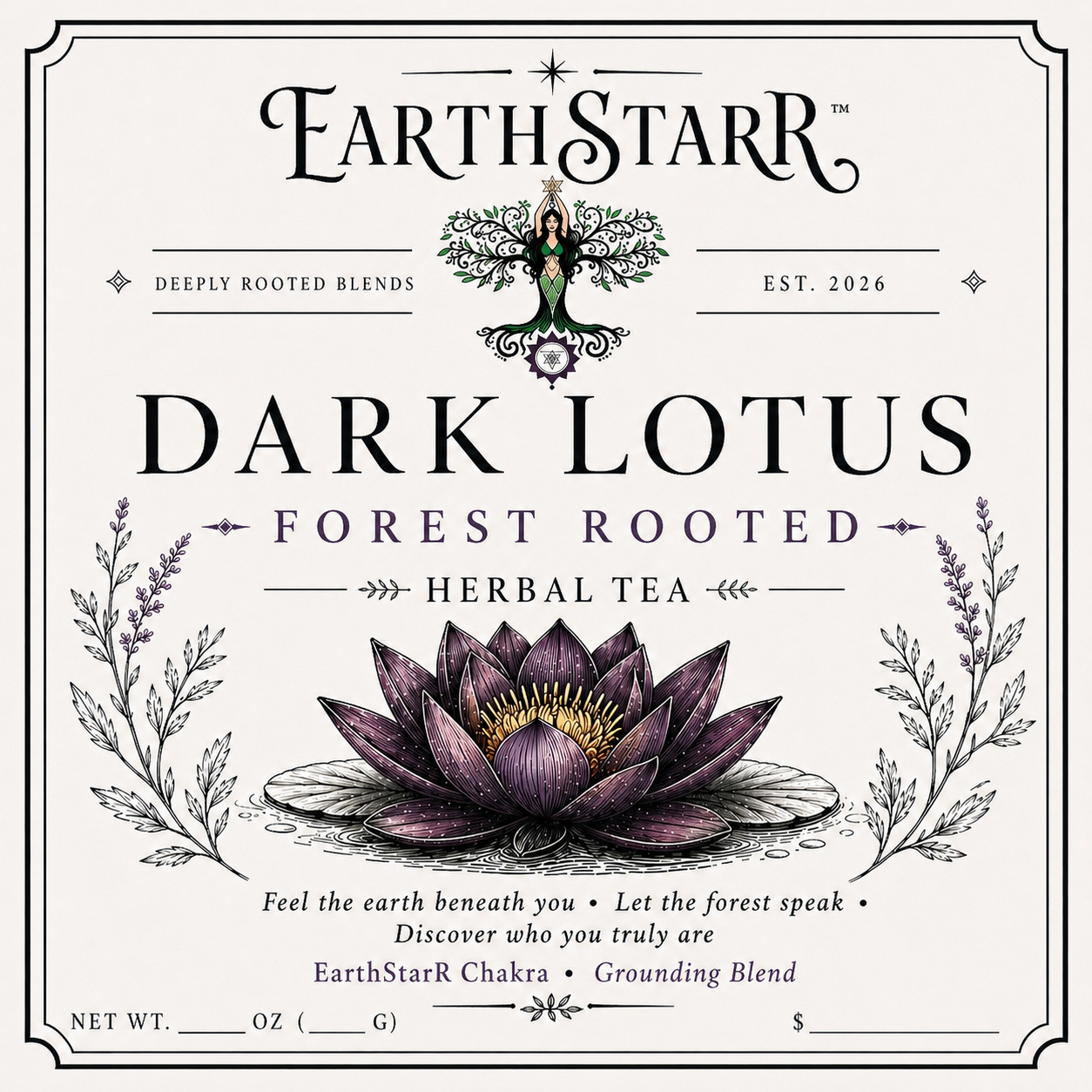 Dark Lotus Forest Rooted Herbal Tea