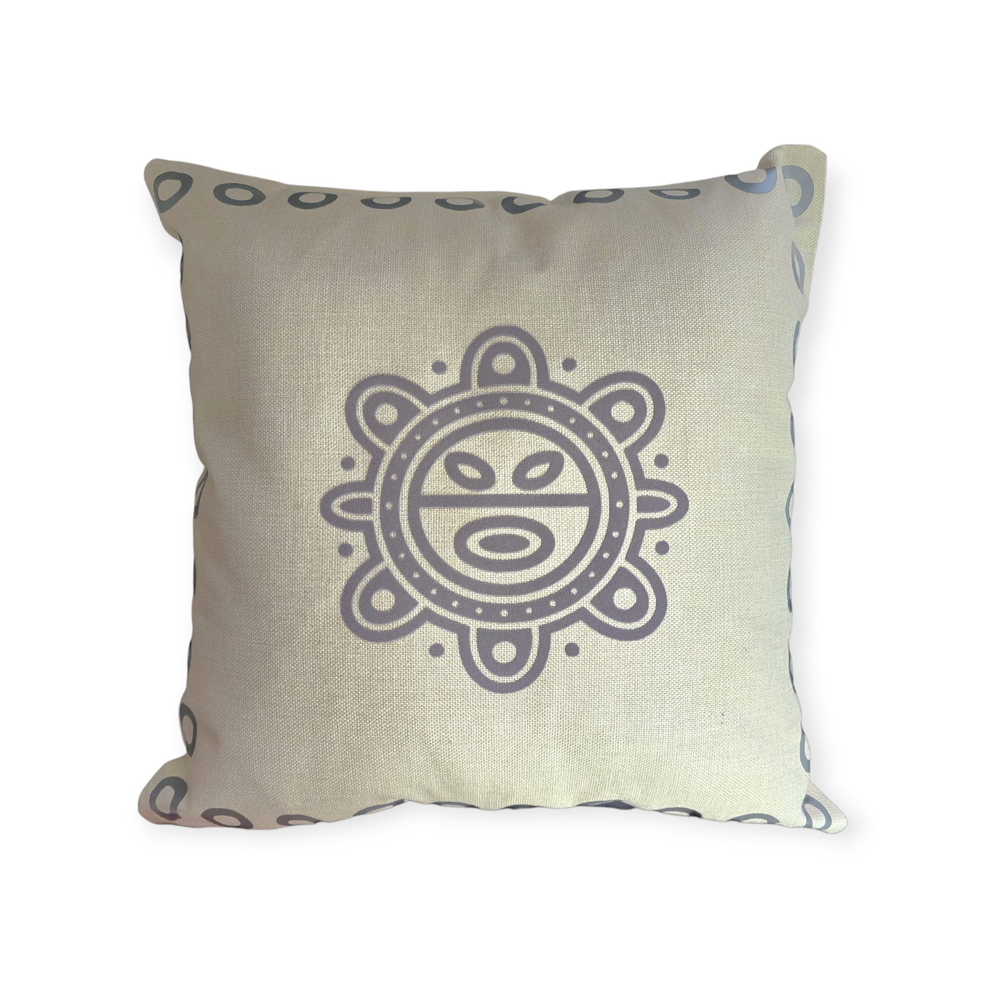 Taino Decorative Pillow in Gray