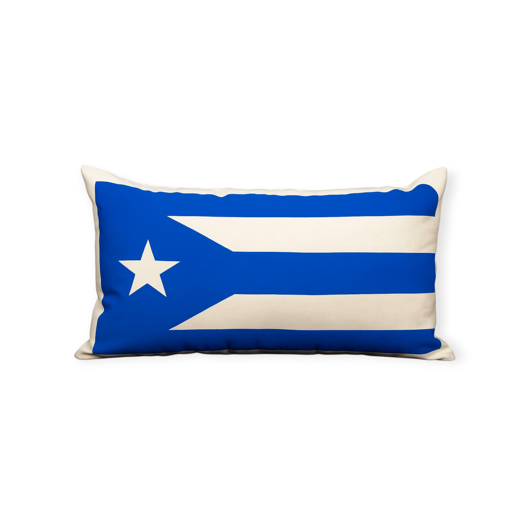 Puerto Rico Flag Decorative Pillow in Blue