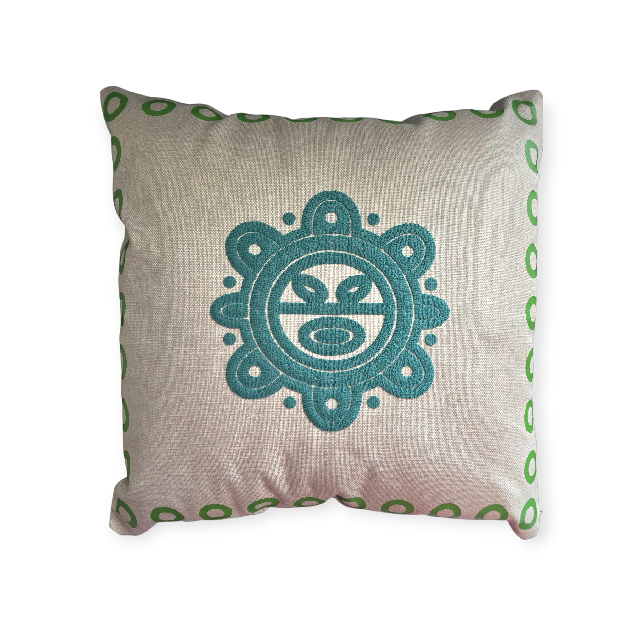 Taino Decorative Pillow in Green