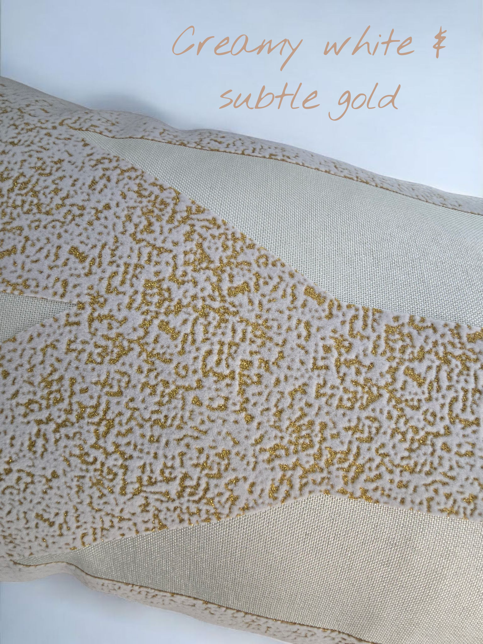 Puerto Rican Flag Decorative Pillow in Cream & Gold