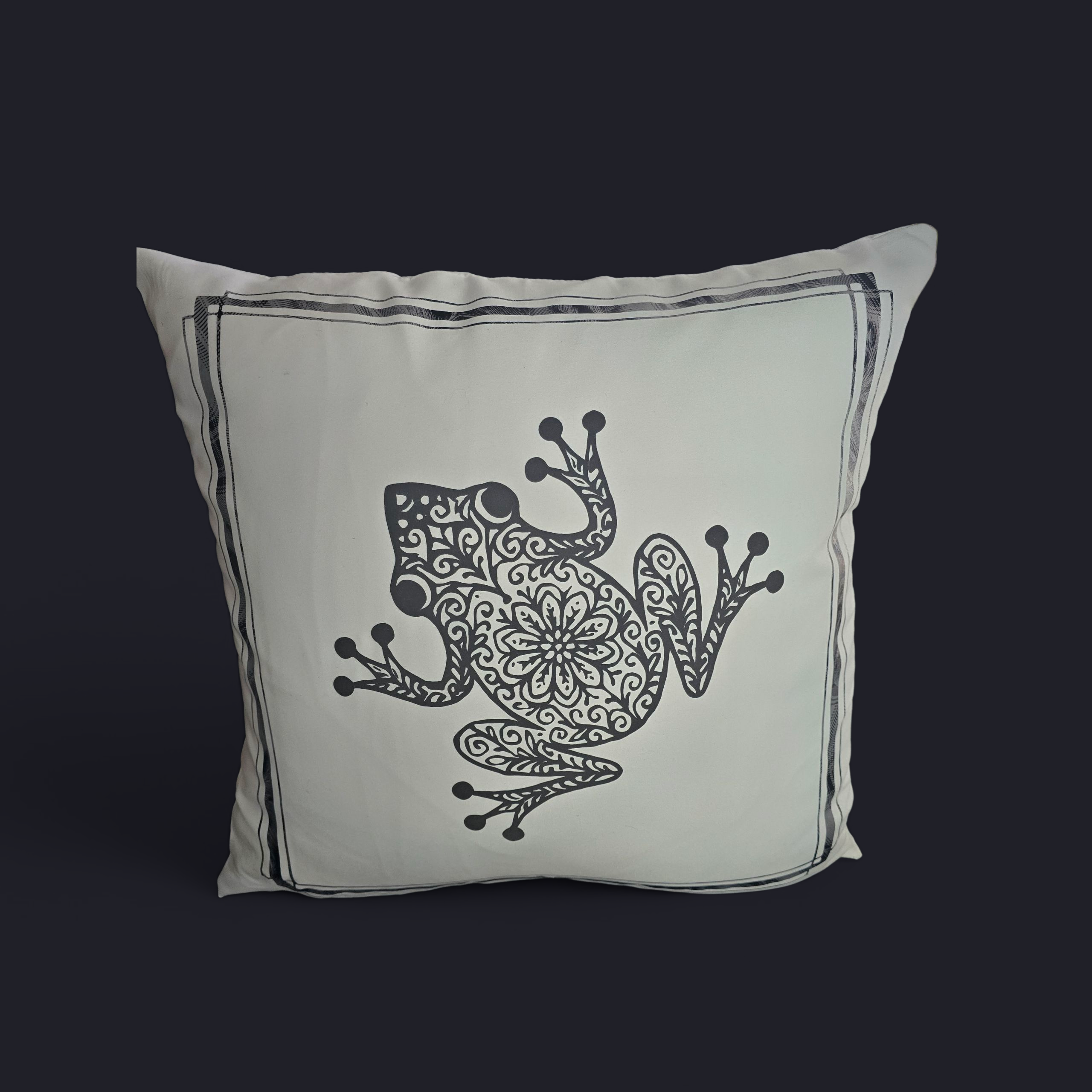 Gray & White Coqui Pillow