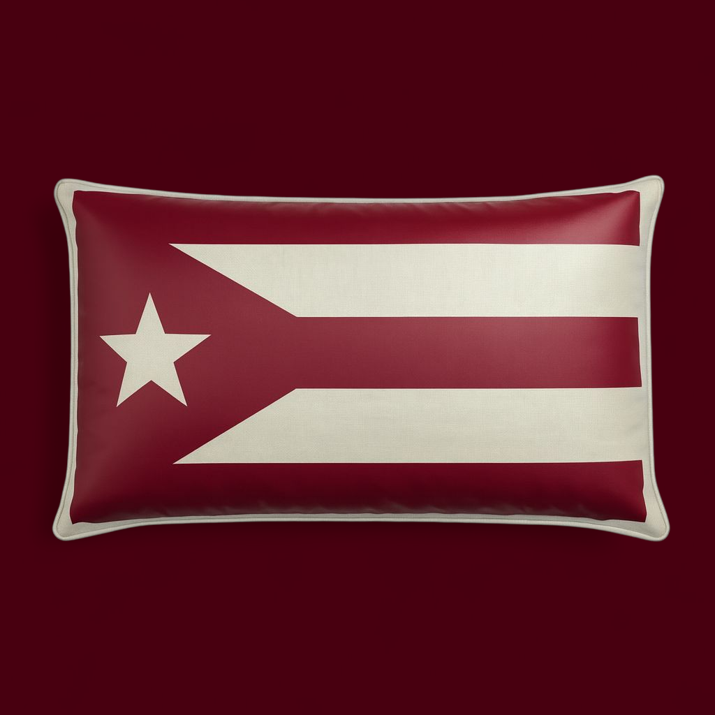 Puerto Rican Decorative Pillow in Red 