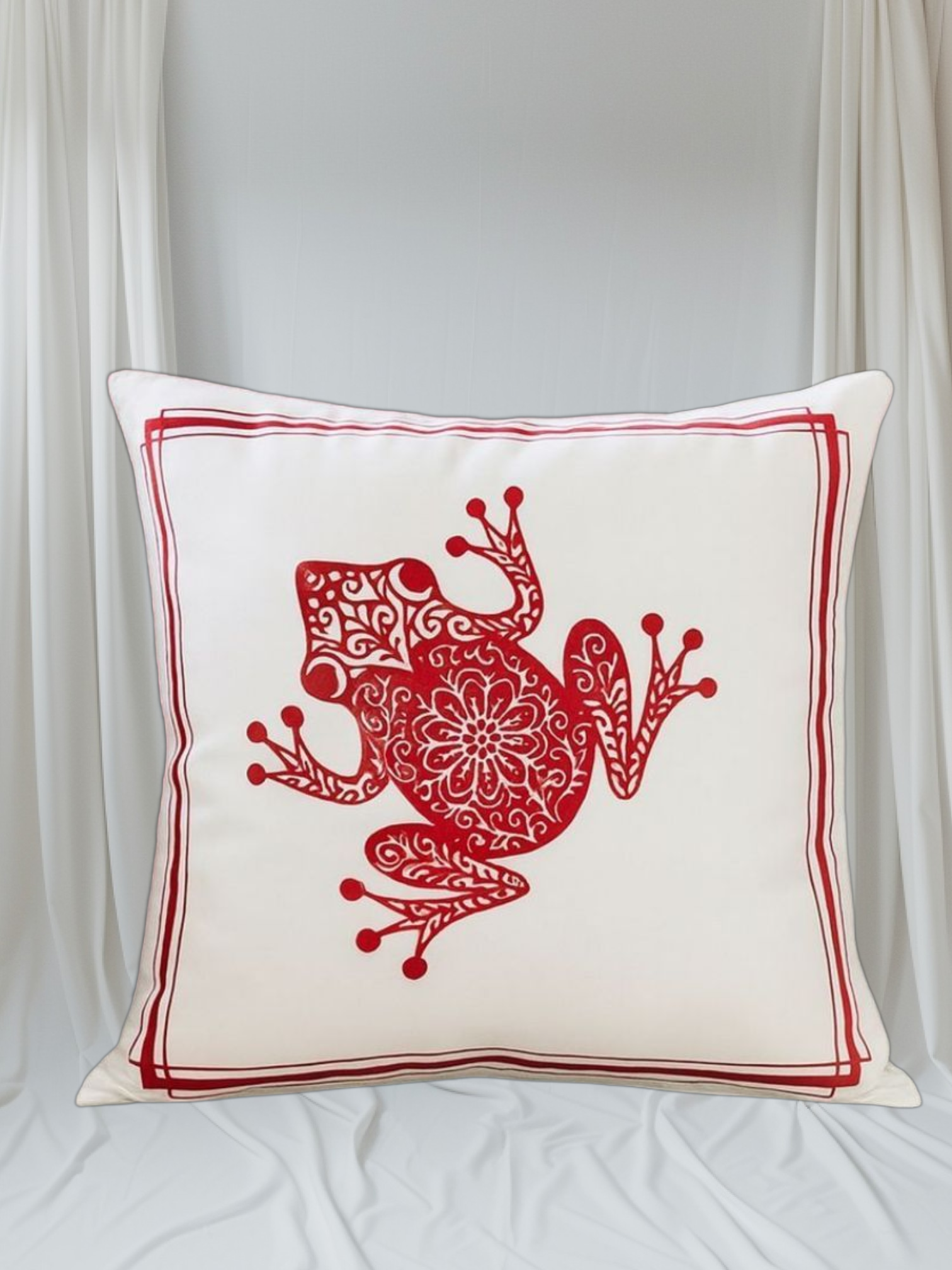 Red & White Coqui Pillow
