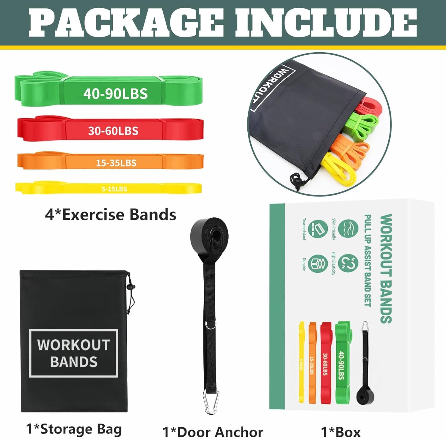 Workout Resistance Bands Set