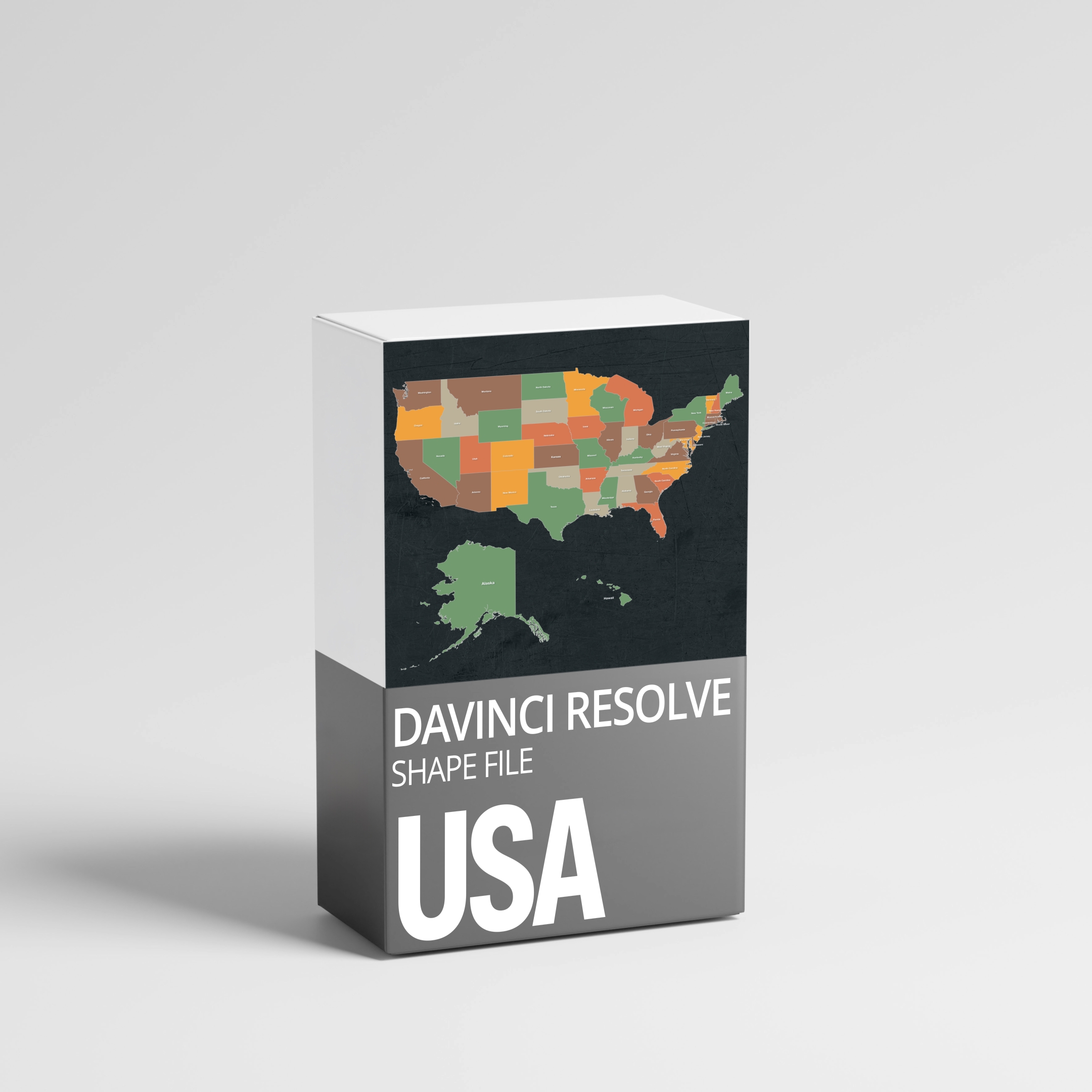 USA Shape File for DaVinci Resolve