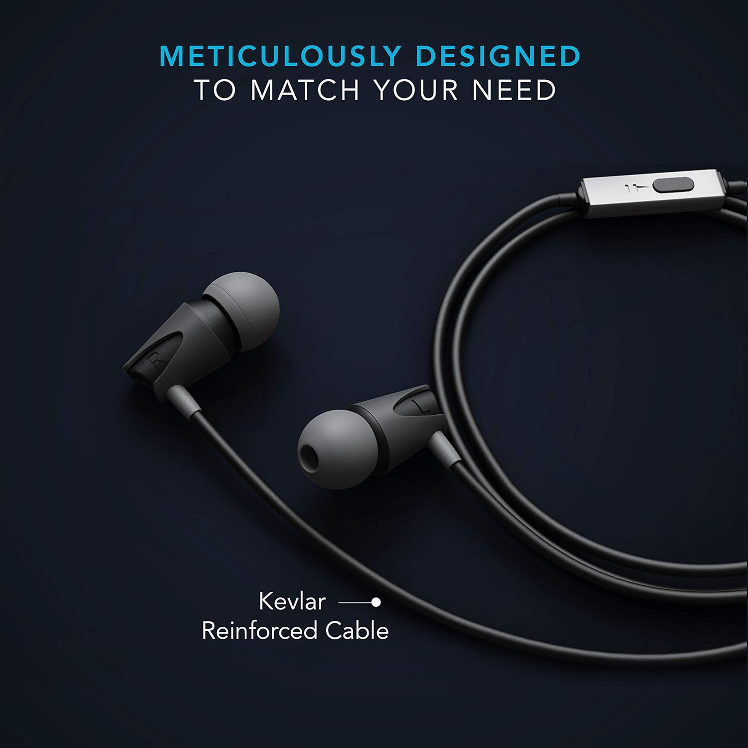 Boult Audio BassBuds Storm Wired Headset Black and Grey Earphones