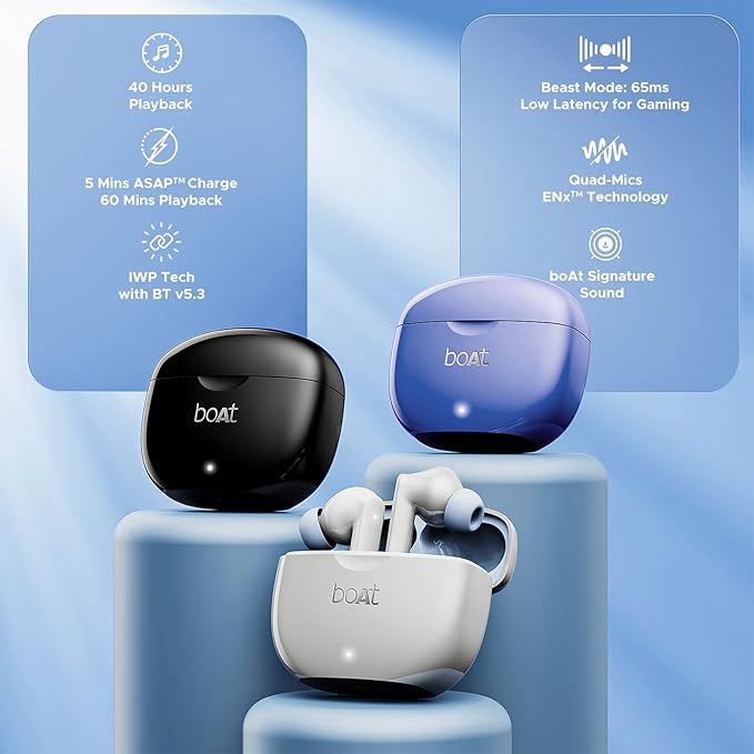 BoAt Airdopes 120 Active Black Refurbished-Excellent Condition