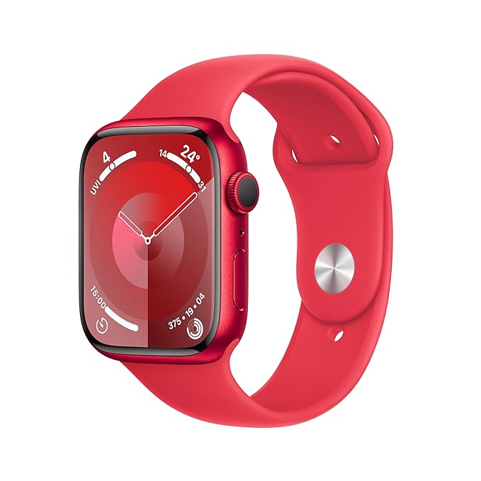 Apple Watch Series 9 GPS 45mm RED Case & RED Sport Band - S/M Accessories Smart Watch