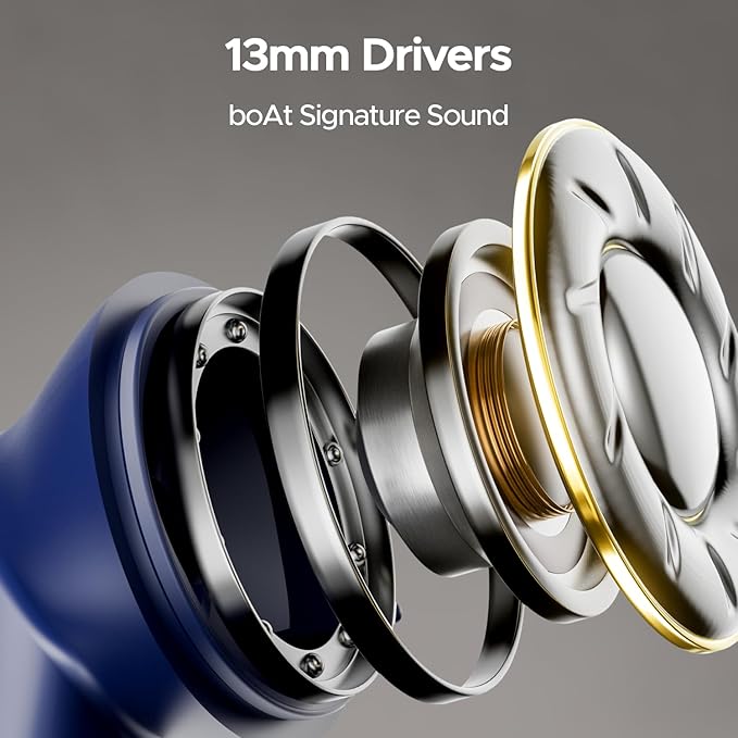 BoAt Airdopes 207 Bold Blue Preowned-Excellent Condition