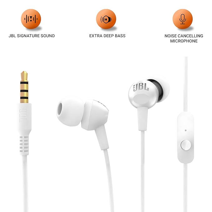 JBL C150SI Wired Headset Accessories Earphones(Red Color)