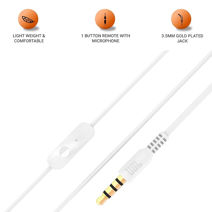 JBL C150SI Wired Headset Accessories Earphones(Red Color)