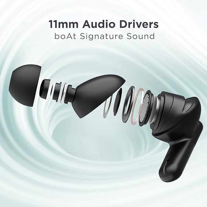 BoAt Airdopes 172 Stunning Black Refurbished-Excellent Condition