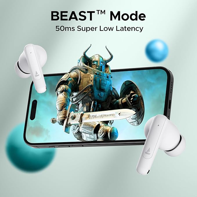 BoAt Airdopes 161 ANC White Preowned-Excellent Condition