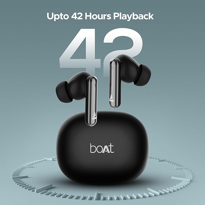 BoAt Airdopes Bliss ANC Royal Black Refurbished-Like New Condition