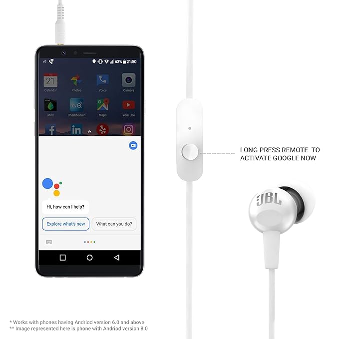 JBL C150SI Wired Headset Accessories Earphones(Red Color)